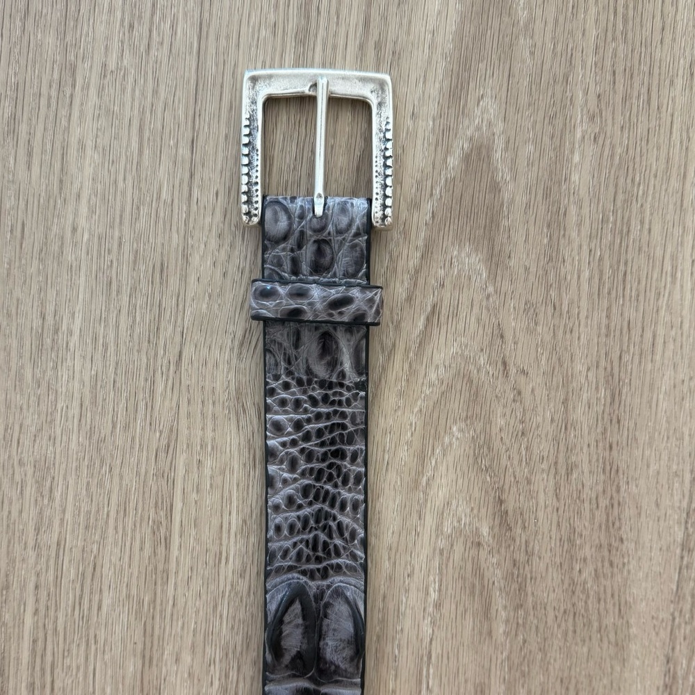 Martin Dingman Gray Crocodile Belt